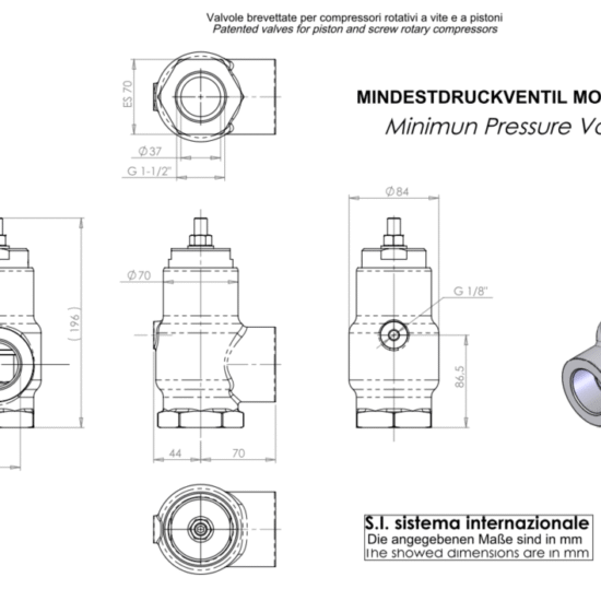 VMC Zawór minimalnego ciśnienia G46 1-1/2'' art. 220.2300