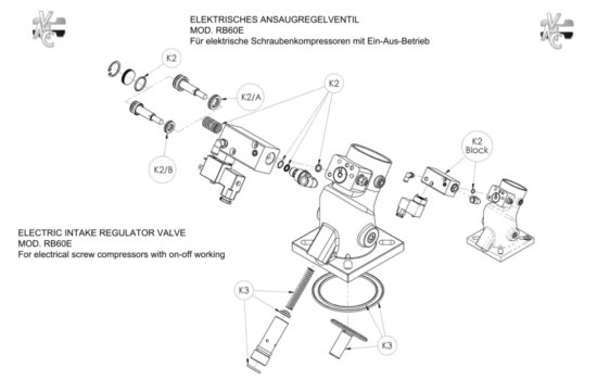 VMC Zestaw naprawczy zaworu dolotowego RB60E art.: 620.0160