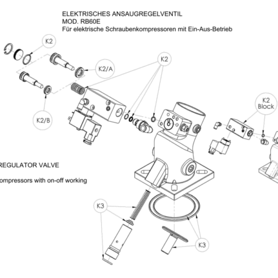 VMC Zestaw naprawczy zaworu dolotowego RB60E art.: 620.0160