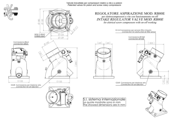 VMC Zawór dolotowy RB80E art. 620.040